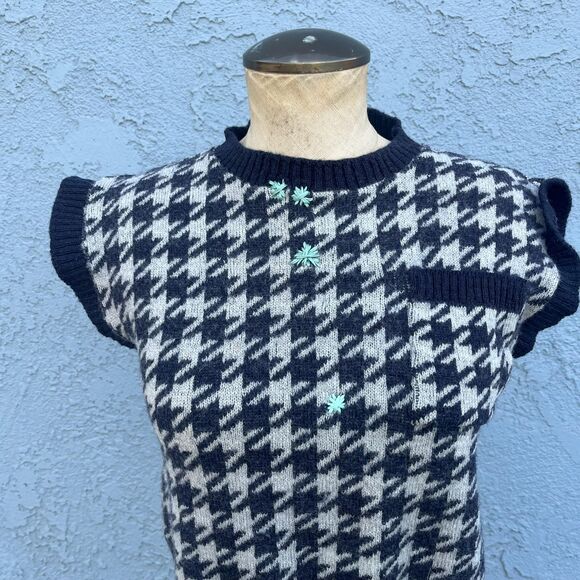 Pendleton Sweater Vest Upcycled Embroidered Eco Clothing Size Small - Picture 2 of 9